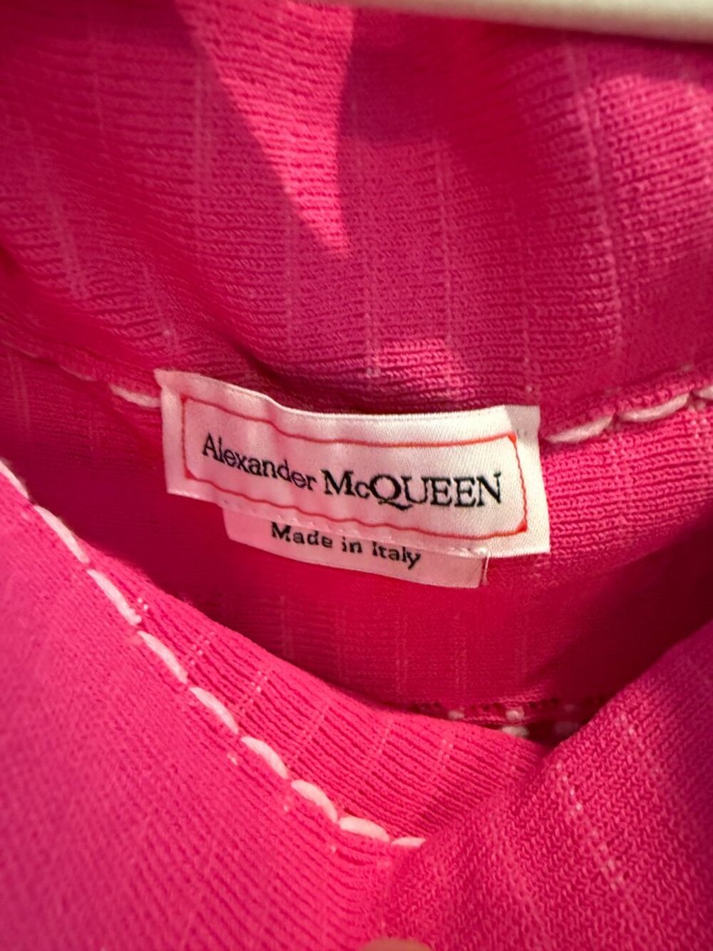 Alexander McQueen Pink and White Knit Dress (Size M / Medium) - Picture 3 of 5